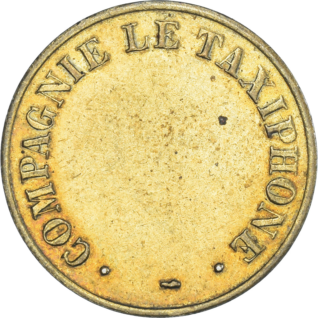 France, Jeton, Compagnie le Taxiphone, Society, TTB+, Laiton