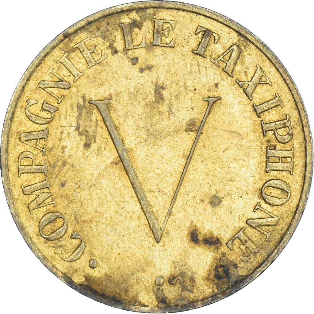 France, Jeton, Compagnie le Taxiphone, Society, TTB, Laiton