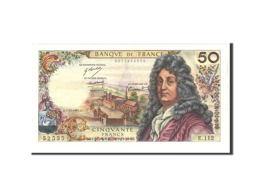 France, 50 Francs, 1967, KM:148c, 1967-12-07, AU(50-53), Fayette:64.10