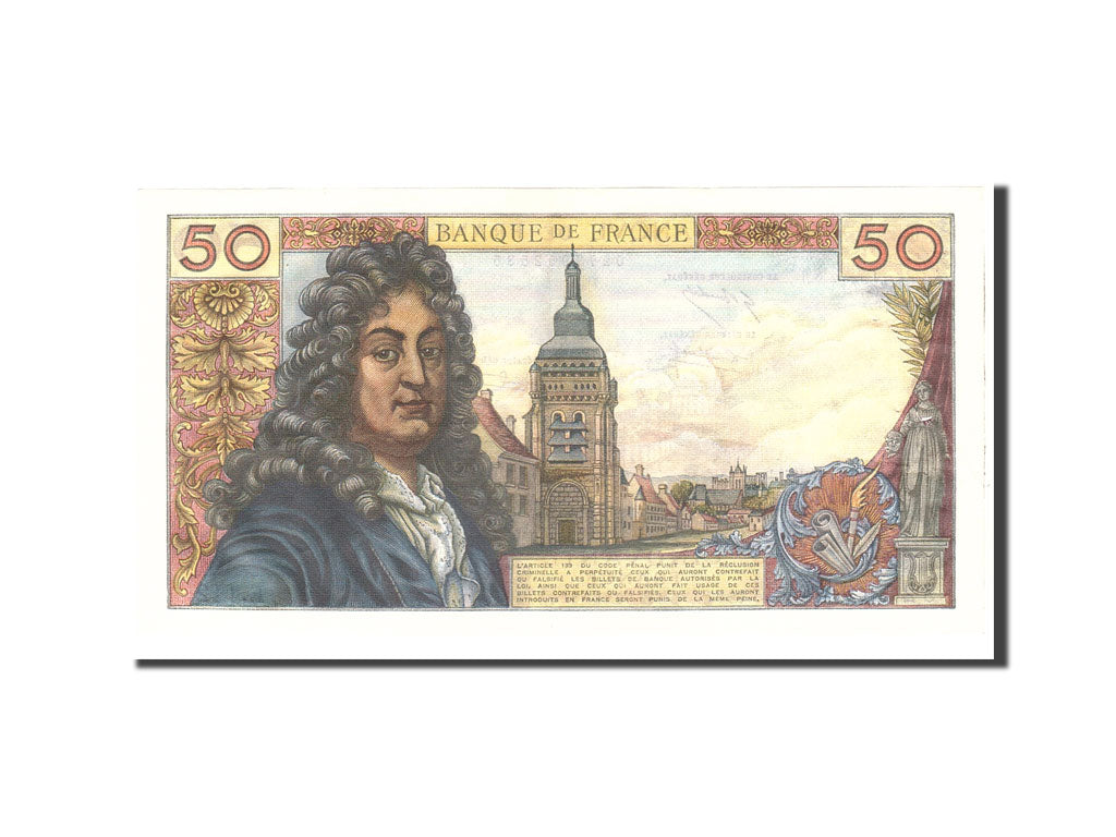 France, 50 Francs, 1967, KM:148c, 1967-12-07, AU(50-53), Fayette:64.10