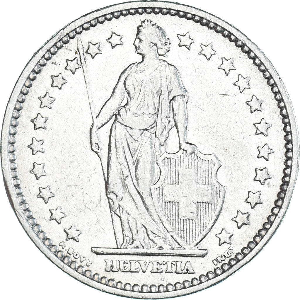 Coin, Switzerland, 2 Francs, 1907, Bern, EF(40-45), Silver, KM:21