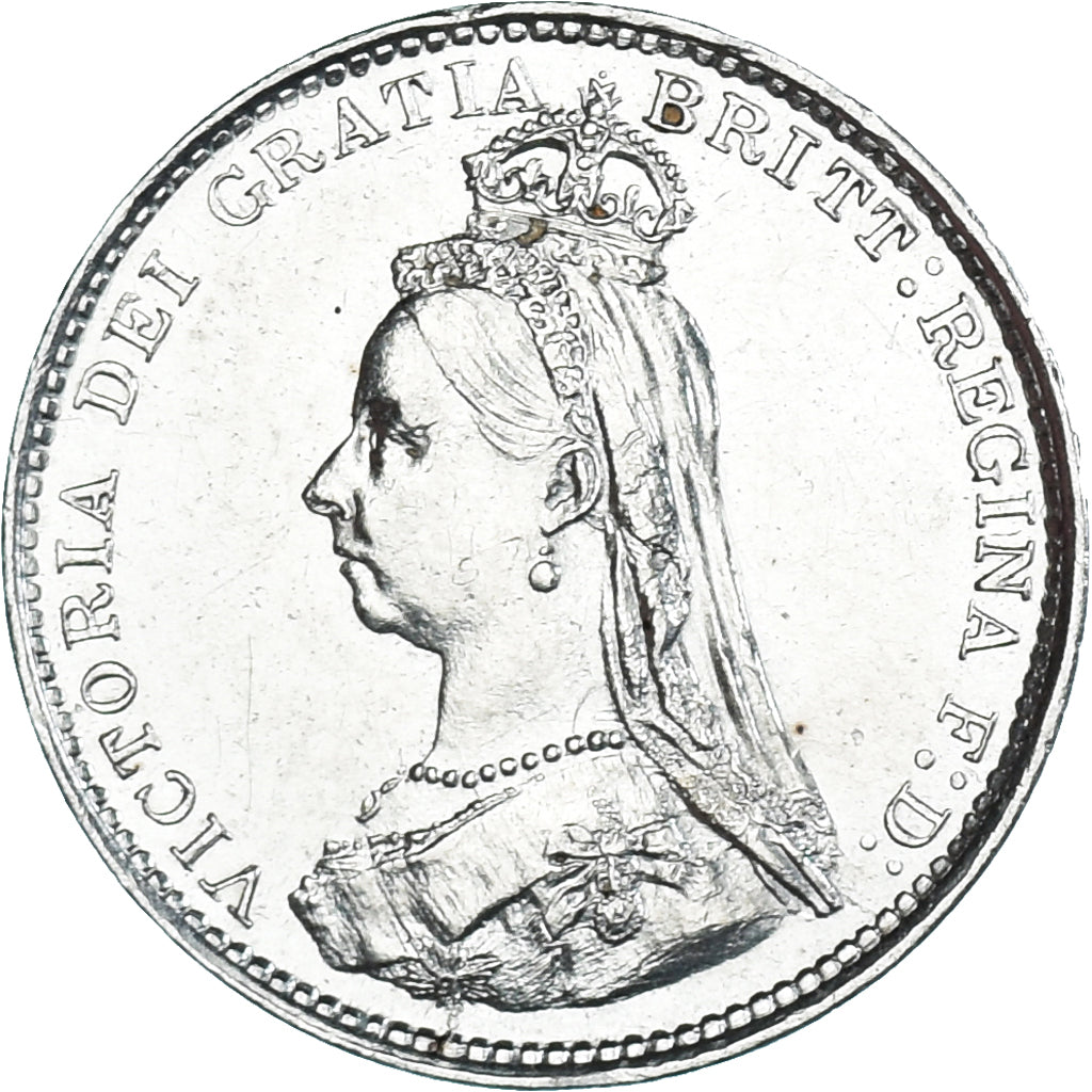 Coin, Great Britain, Victoria, 3 Pence, 1888, AU(55-58), Silver, KM:758