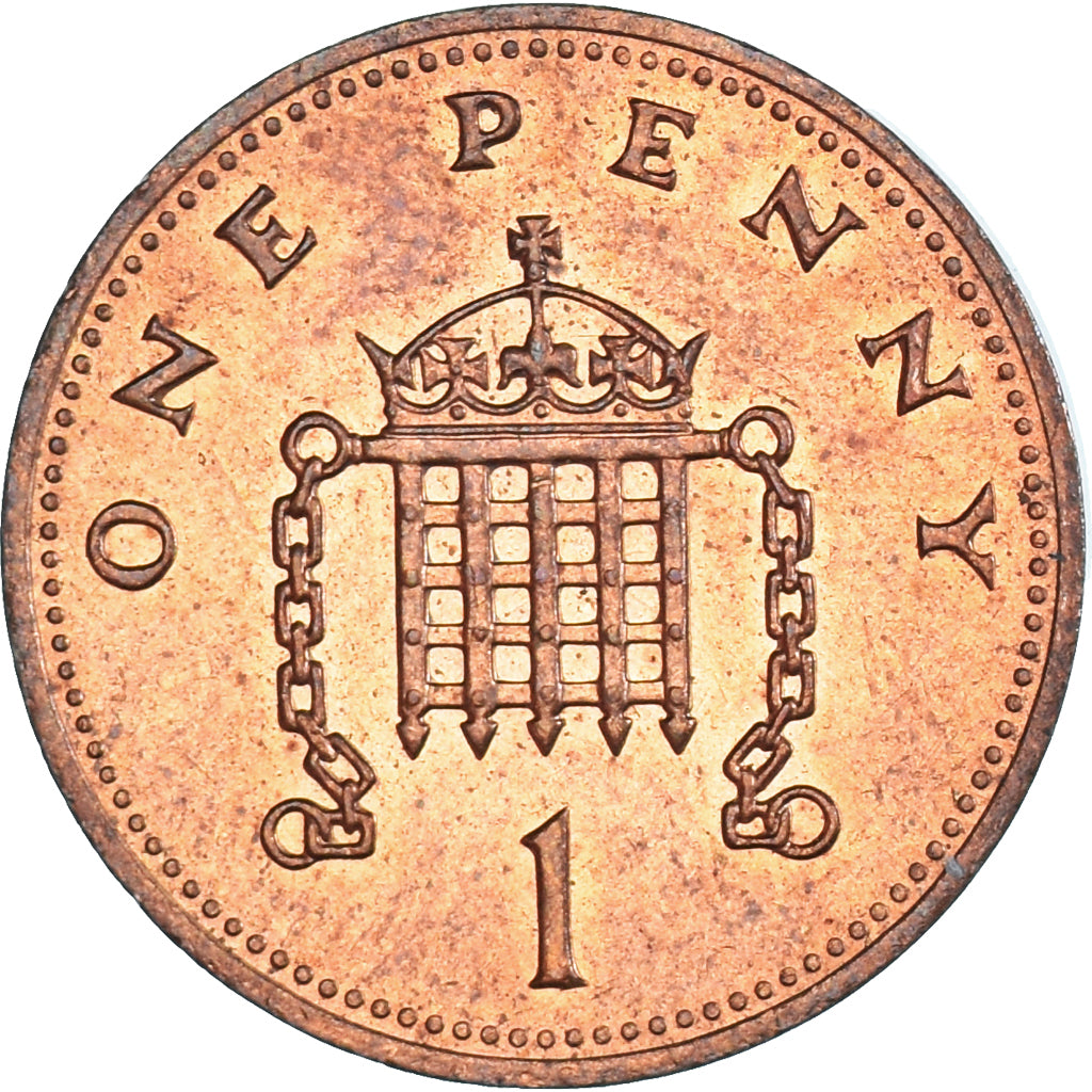Moneta, Wielka Brytania, Elizabeth II, Penny, 1989, AU(55-58), Brązowy, KM:935