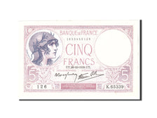 Banknot, Francja, 5 Francs, 1939, 1939-10-26, AU(55-58), Fayette:4.13, KM:83