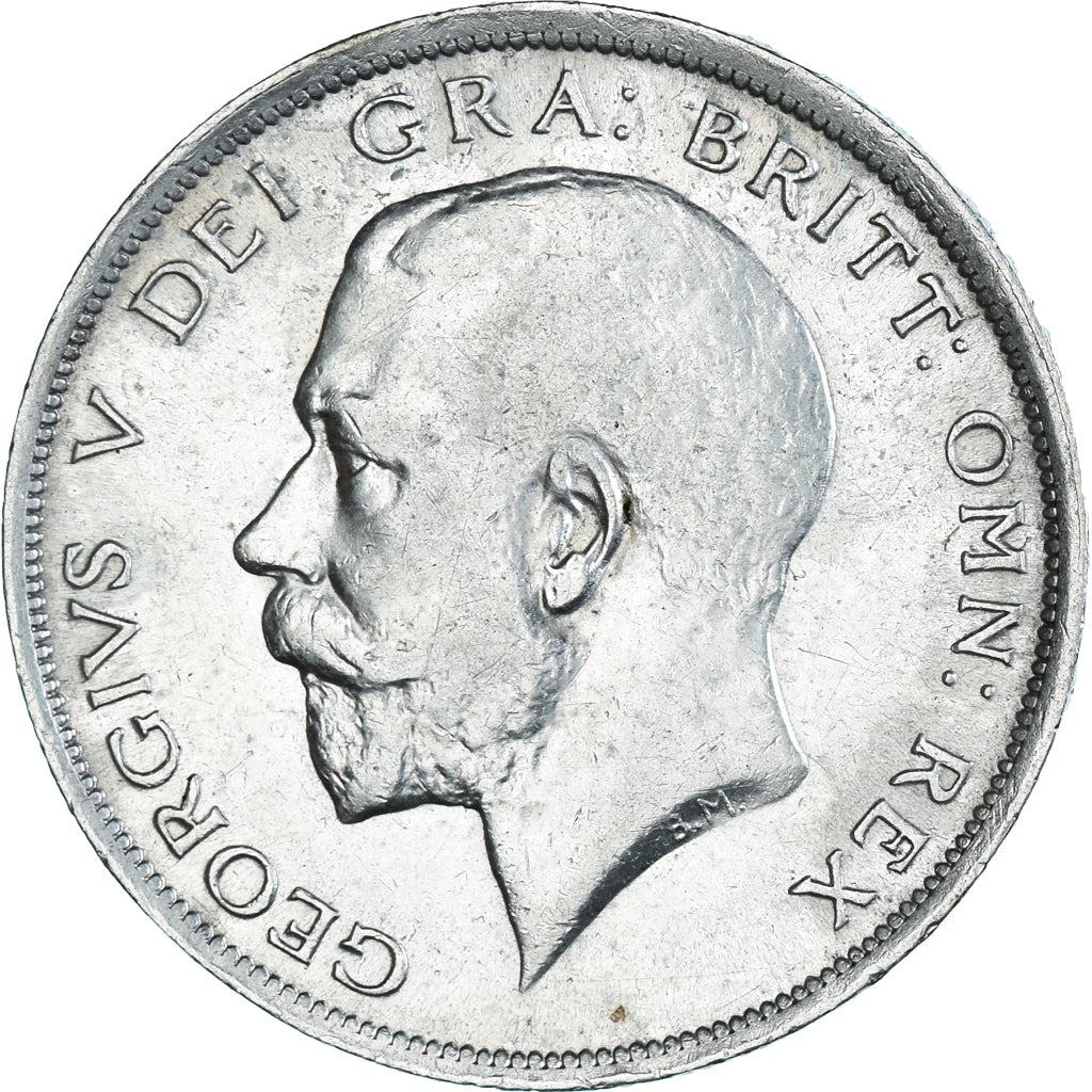 Coin, Great Britain, George V, 1/2 Crown, 1917, AU(50-53), Silver, KM:818.1