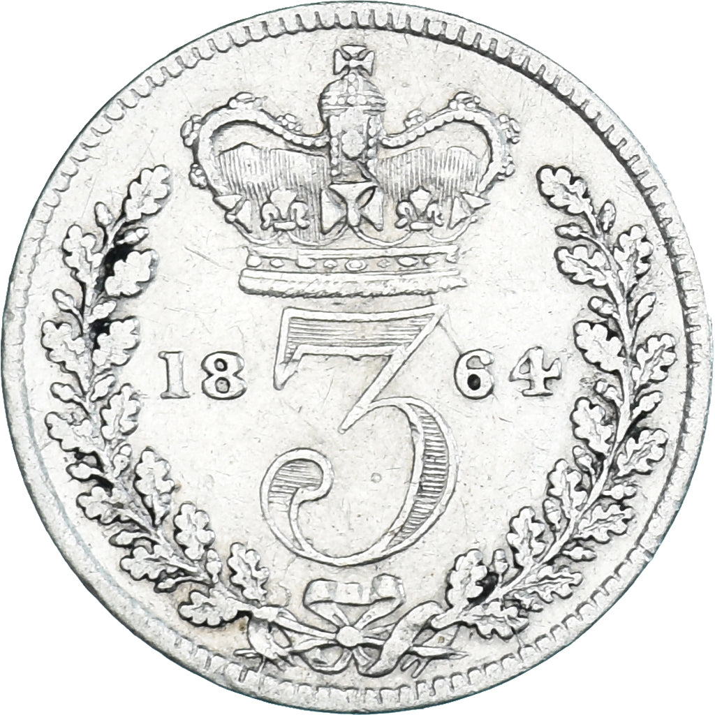 Coin, Great Britain, Victoria, 3 Pence, 1864, VF(30-35), Silver