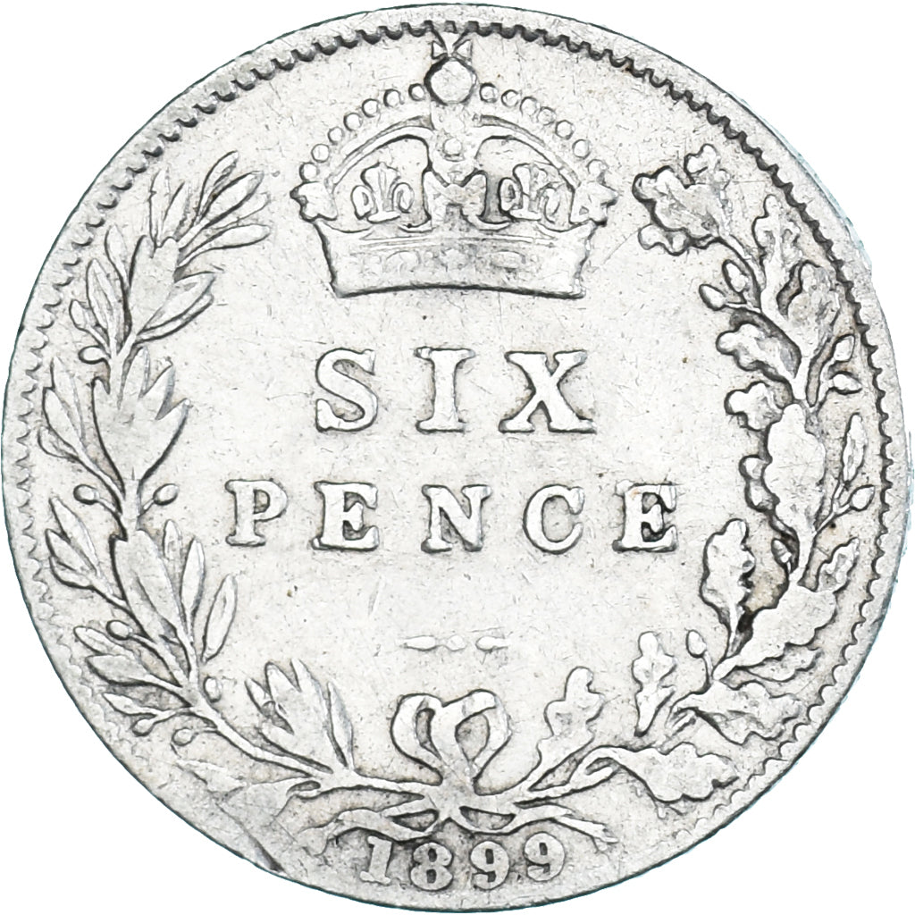 Coin, Great Britain, Victoria, 6 Pence, 1899, VF(30-35), Silver, KM:779