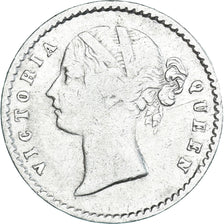 Monnaie, Inde britannique, Victoria, 2 Annas, 1841, Calcutta, TTB, Argent