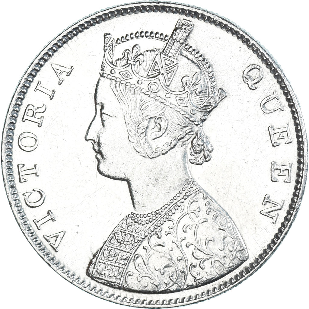 Coin, INDIA-BRITISH, Victoria, Rupee, 1862, Bombay, AU(55-58), Silver, KM:473.1