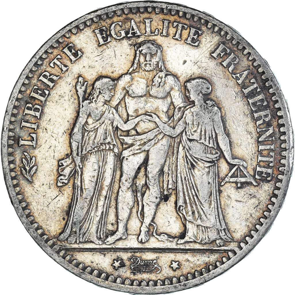 Coin, France, Hercule, 5 Francs, 1877, Paris, VF(30-35), Silver, KM:820.1