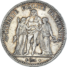 Coin, France, Hercule, 5 Francs, 1877, Paris, VF(30-35), Silver, KM:820.1