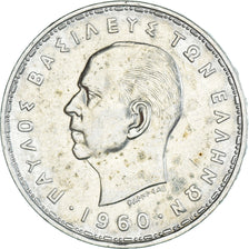 Coin, Greece, 20 Drachmai, 1960, AU(50-53), Silver, KM:73