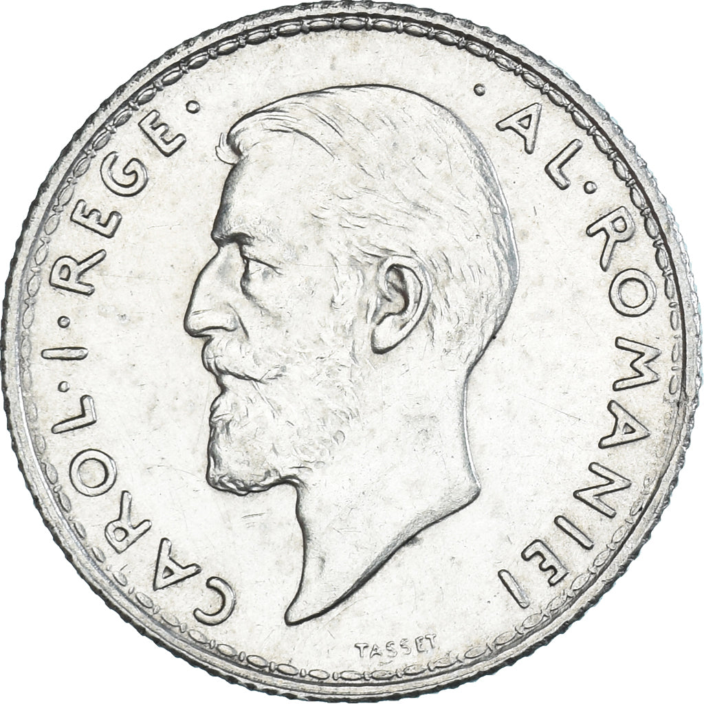 Coin, Romania, Carol I, Leu, 1914, AU(55-58), Silver, KM:42