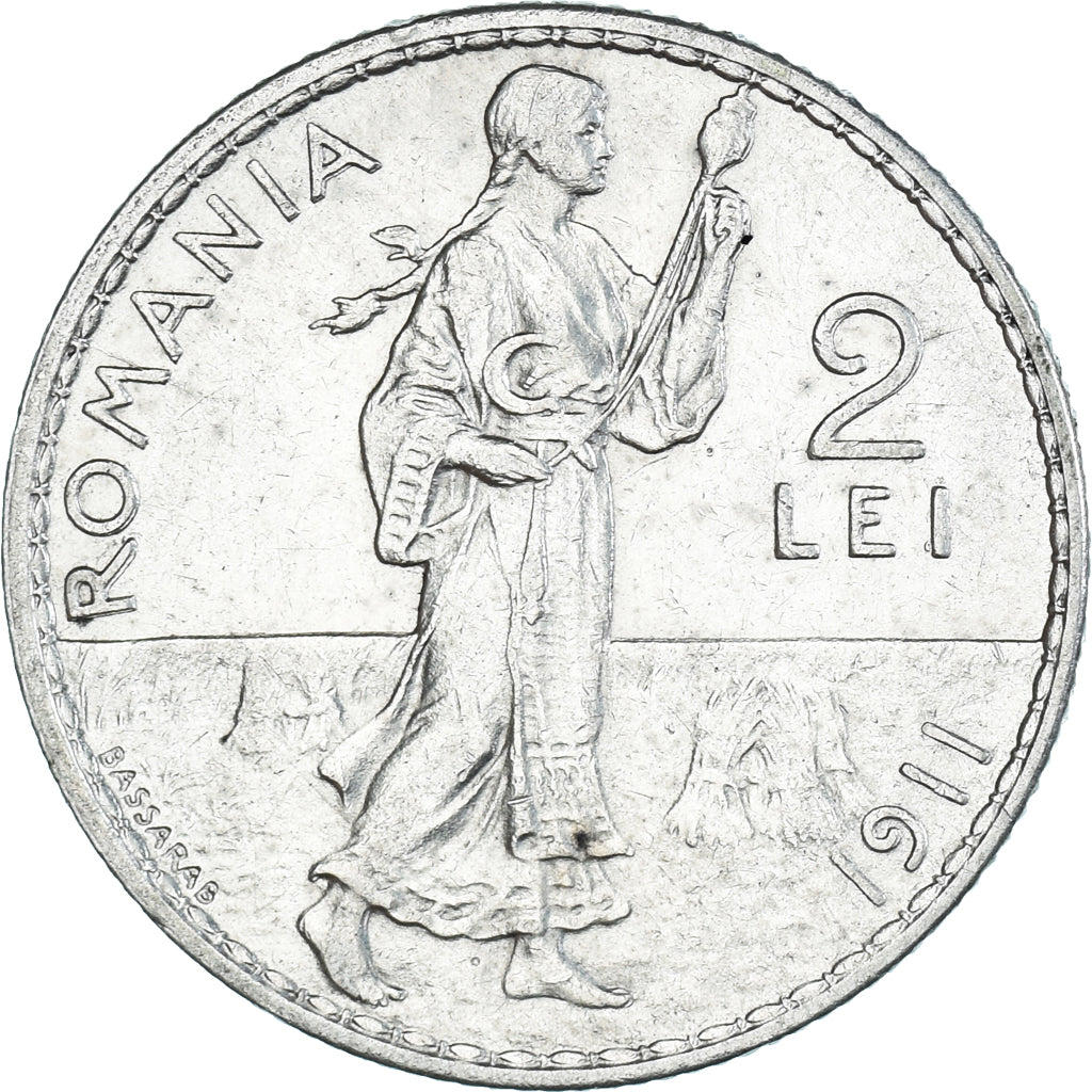 Monnaie, Roumanie, 2 Lei, 1911, SUP, Argent