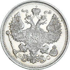 Coin, Russia, Nicholas II, 20 Kopeks, 1915, Saint-Petersburg, MS(63), Silver