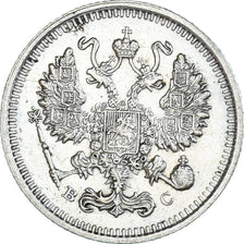 Coin, Russia, Nicholas II, 10 Kopeks, 1915, Saint-Petersburg, MS(64), Silver