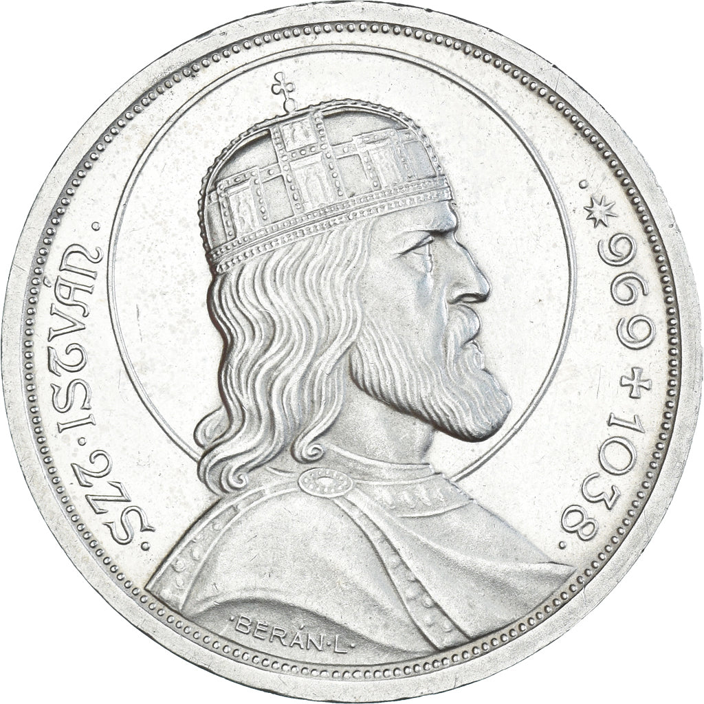 Coin, Hungary, 5 Pengö, 1938, Budapest, MS(60-62), Silver, KM:516