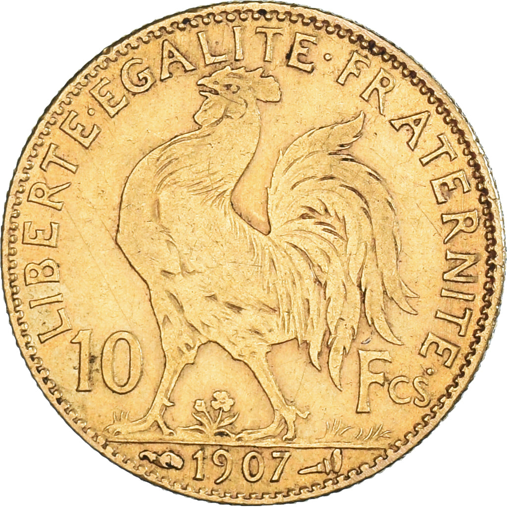Münze, Frankreich, Marianne, 10 Francs, 1907, Paris, S+, Gold, KM:846