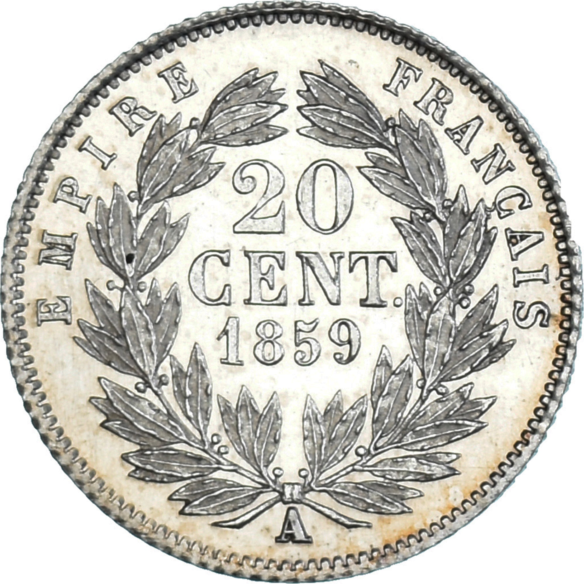 Coin, France, Napoleon III, Napoléon III, 20 Centimes, 1859, Paris, MS(60-62)