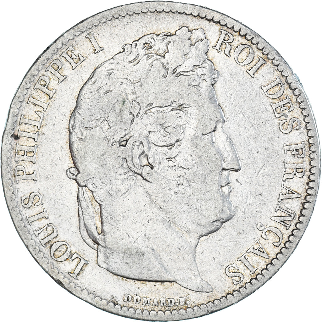 Coin, France, Louis-Philippe, 5 Francs, 1831, Lyon, VF(20-25), Silver, KM:744.2
