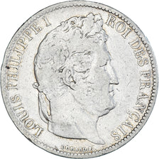 Coin, France, Louis-Philippe, 5 Francs, 1831, Lyon, VF(20-25), Silver, KM:744.2