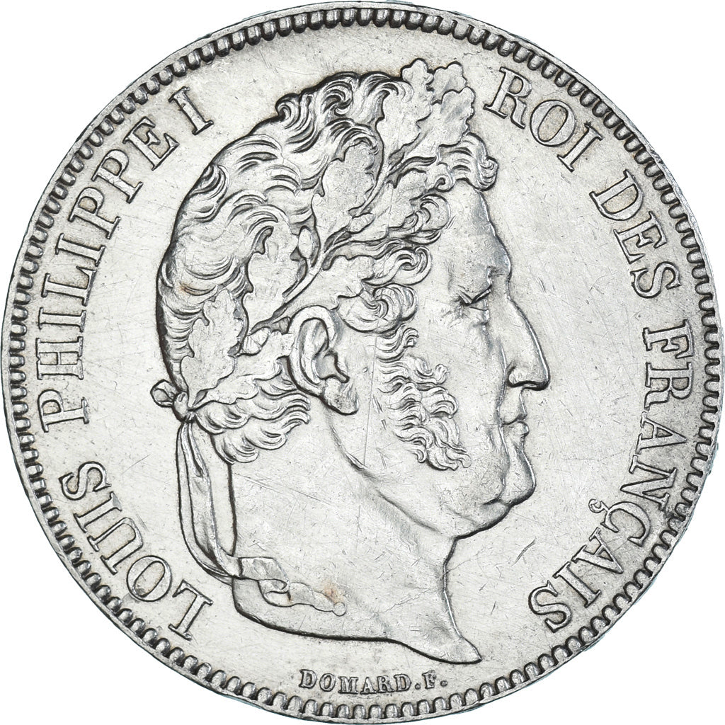 Coin, France, Louis-Philippe, 5 Francs, 1834, Paris, AU(50-53), Silver