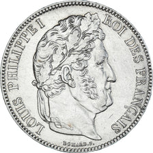 Coin, France, Louis-Philippe, 5 Francs, 1834, Paris, AU(50-53), Silver