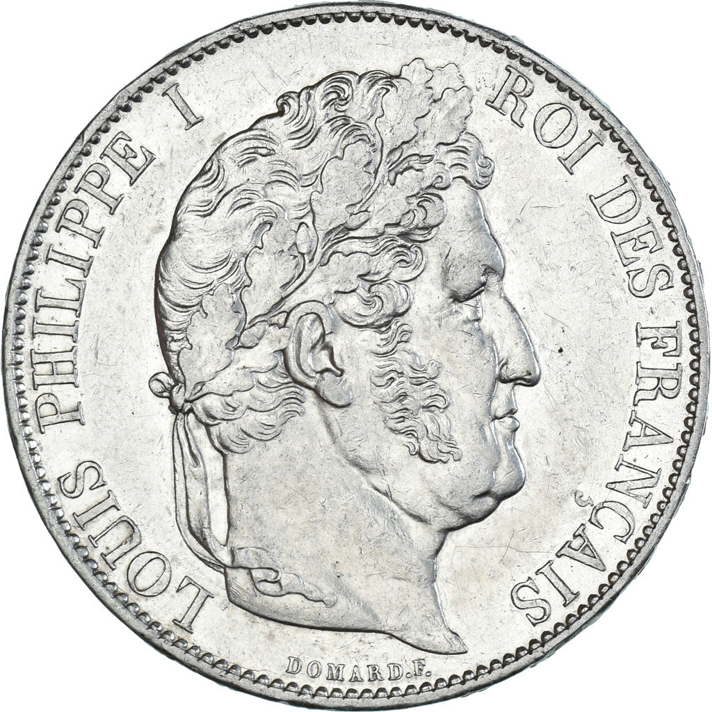 Coin, France, Louis-Philippe, 5 Francs, 1847, Paris, AU(50-53), Silver