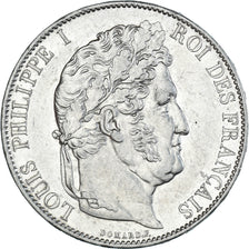 Coin, France, Louis-Philippe, 5 Francs, 1847, Paris, AU(50-53), Silver