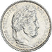 Moneta, Francia, Louis-Philippe, 25 Centimes, 1845, Rouen, SPL+, Argento