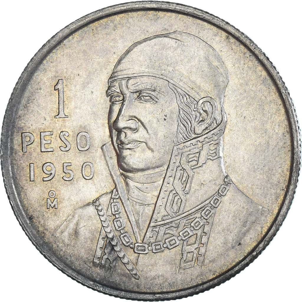 Coin, Mexico, Peso, 1950, Mexico City, AU(55-58), Silver