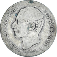 Coin, Spain, Alfonso XII, 2 Pesetas, 1882, Madrid, F(12-15), Silver, KM:678.2