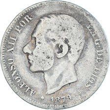 Coin, Spain, Alfonso XII, 2 Pesetas, 1879, Madrid, VF(20-25), Silver, KM:678.1