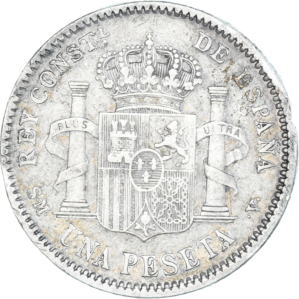 Moneta, Hiszpania, Alfonso XIII, Peseta, 1904, Madrid, EF(40-45), Srebro, KM:721