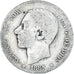 Munten, Spanje, Alfonso XII, Peseta, 1885, Madrid, FR, Zilver, KM:686