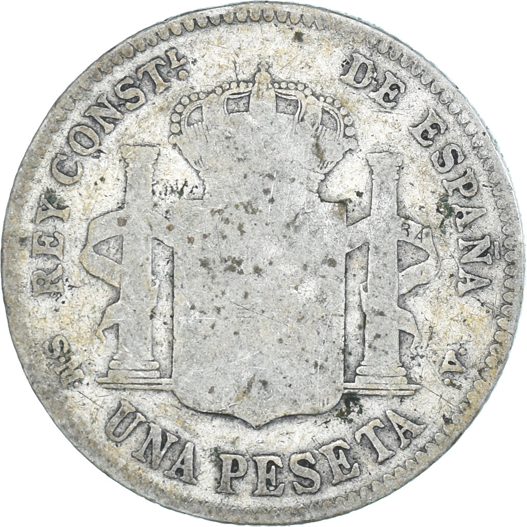 Munten, Spanje, Alfonso XIII, Peseta, 1902, Madrid, ZG, Zilver, KM:706