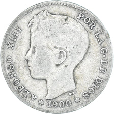 Coin, Spain, Alfonso XIII, Peseta, 1900, Madrid, VF(20-25), Silver, KM:706