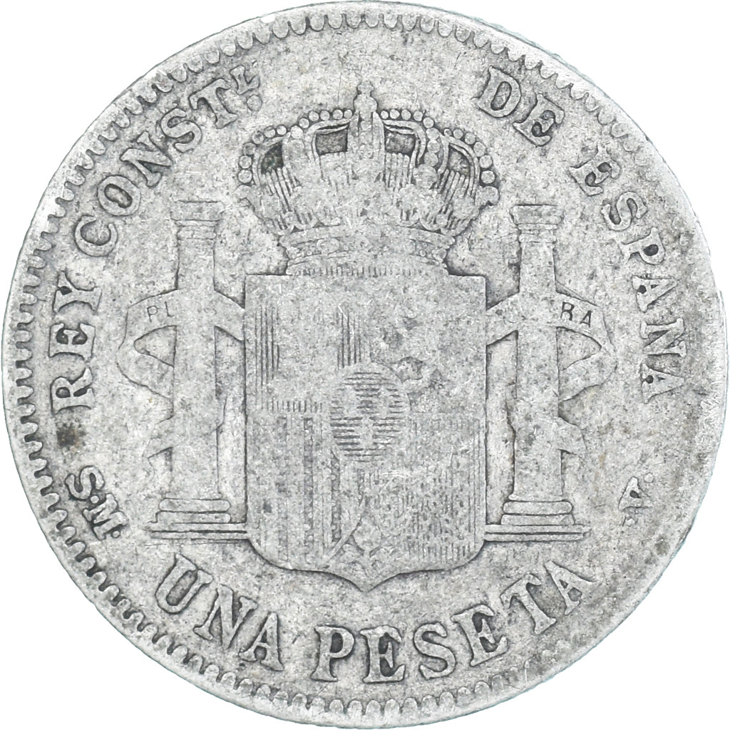 Coin, Spain, Alfonso XIII, Peseta, 1900, Madrid, VF(20-25), Silver, KM:706