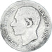 Coin, Spain, Alfonso XII, 50 Centimos, 1881, VF(20-25), Silver, KM:685