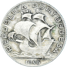 Coin, Portugal, 2-1/2 Escudos, 1946, EF(40-45), Silver, KM:580