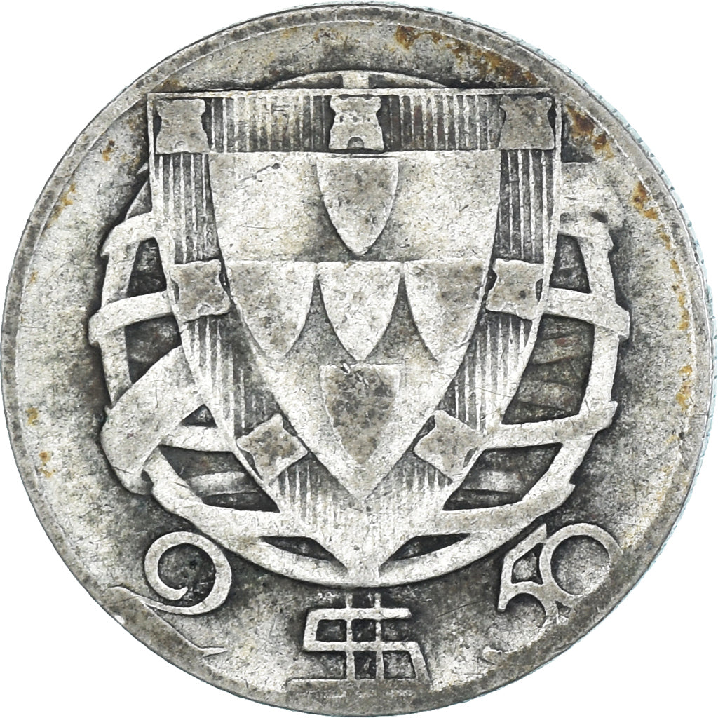 Coin, Portugal, 2-1/2 Escudos, 1943, VF(30-35), Silver, KM:580