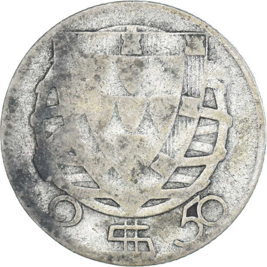 Coin, Portugal, 2-1/2 Escudos, 1937, VG(8-10), Silver
