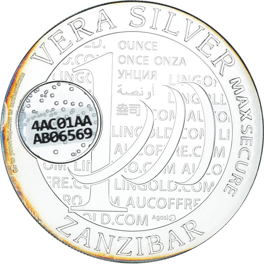 Monnaie, Tanzanie, Zanzibar, 1000 Shillings, 1 Vera Silver Oz, 2015, FDC, Argent