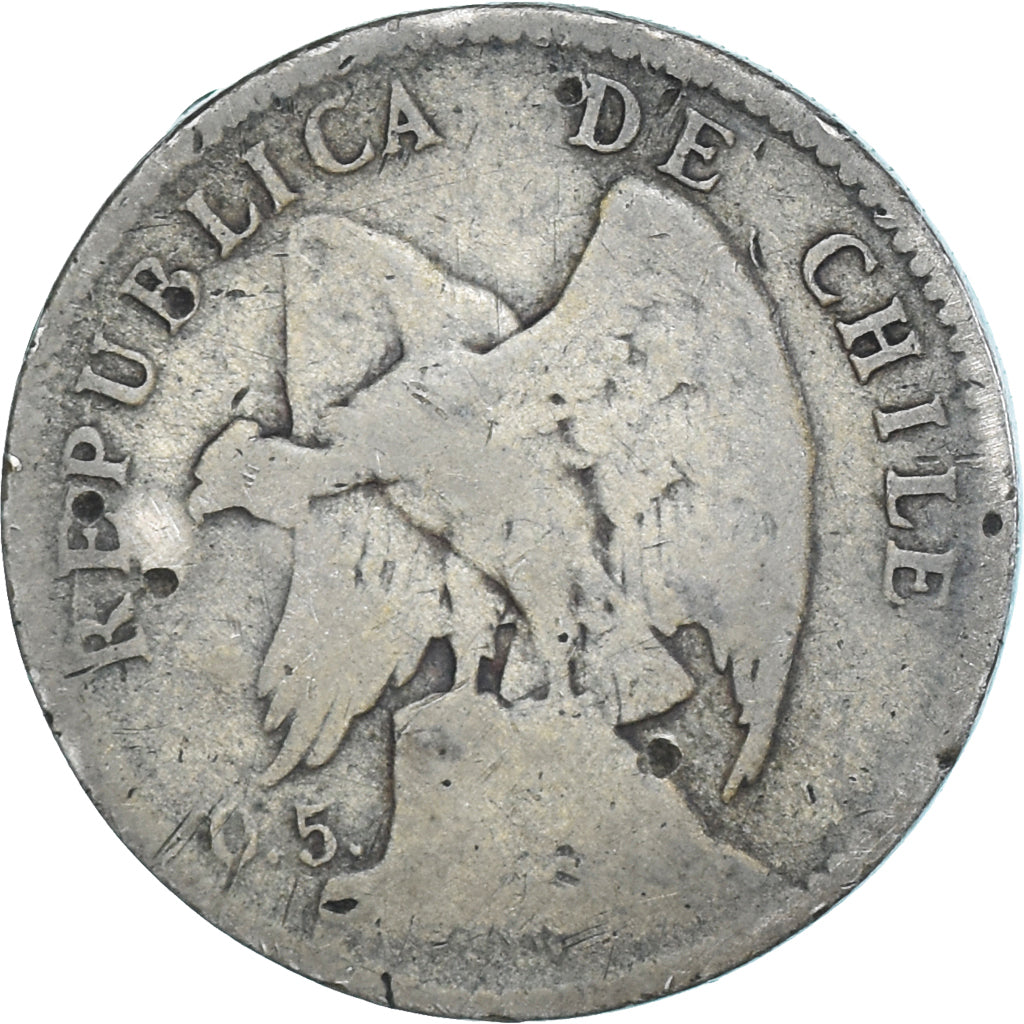 Coin, Chile, 20 Centavos, 1906, Santiago, VF(20-25), Silver, KM:151.2