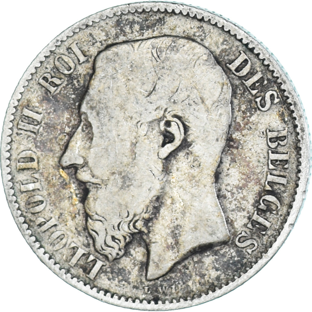 Coin, Belgium, Leopold II, 50 Centimes, 1898, VF(20-25), Silver, KM:26