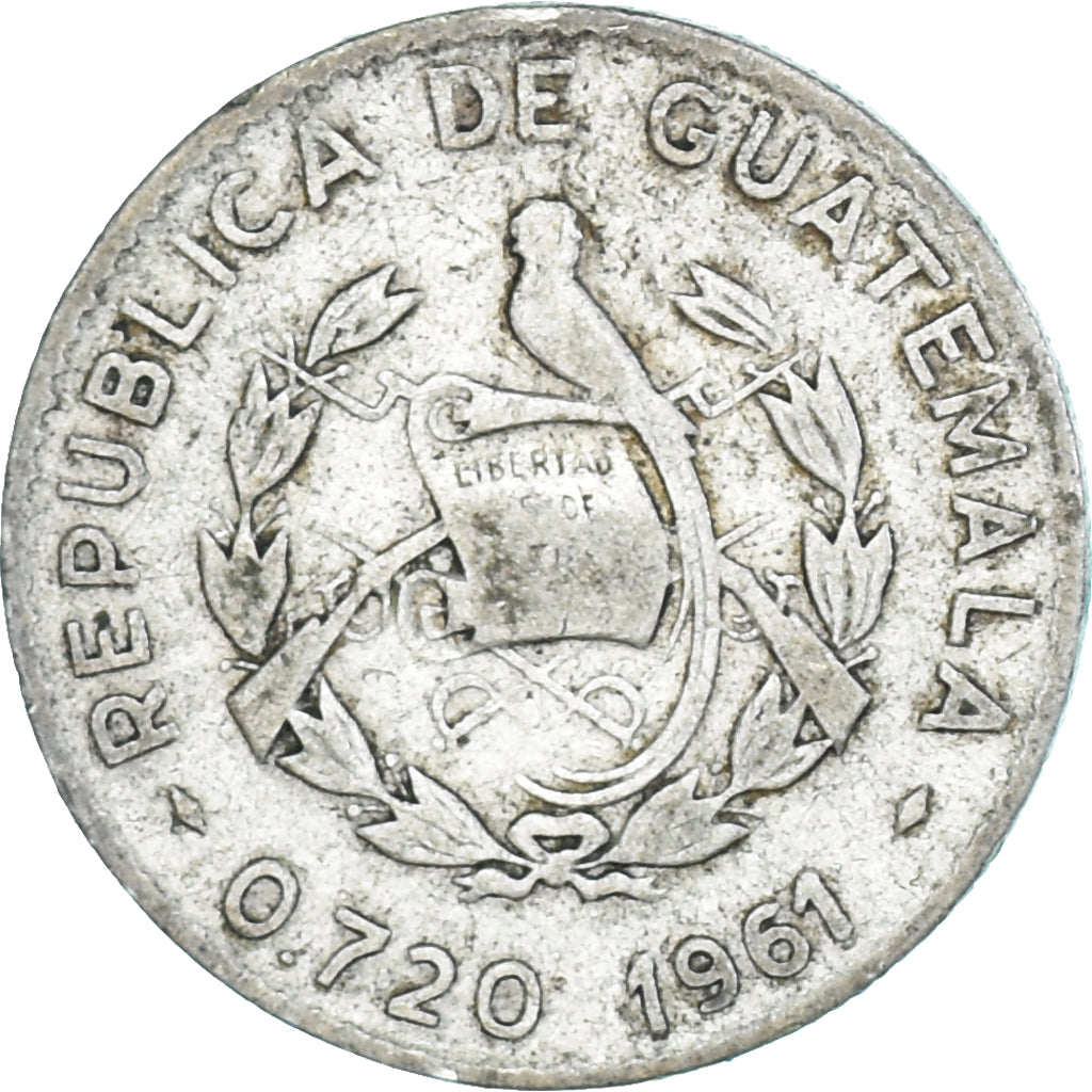 Monnaie, Guatemala, 5 Centavos, 1961, TB, Argent, KM:261