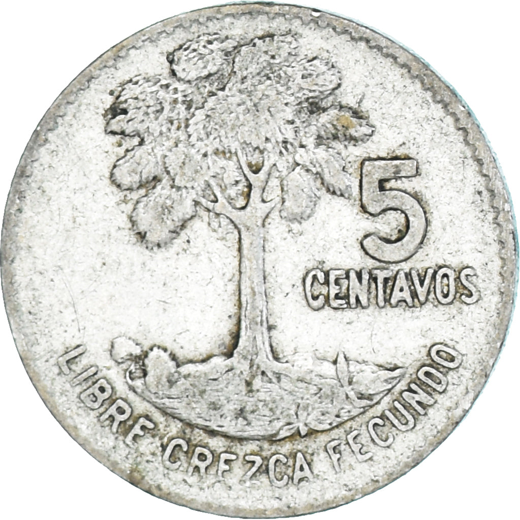 Monnaie, Guatemala, 5 Centavos, 1961, TB, Argent, KM:261