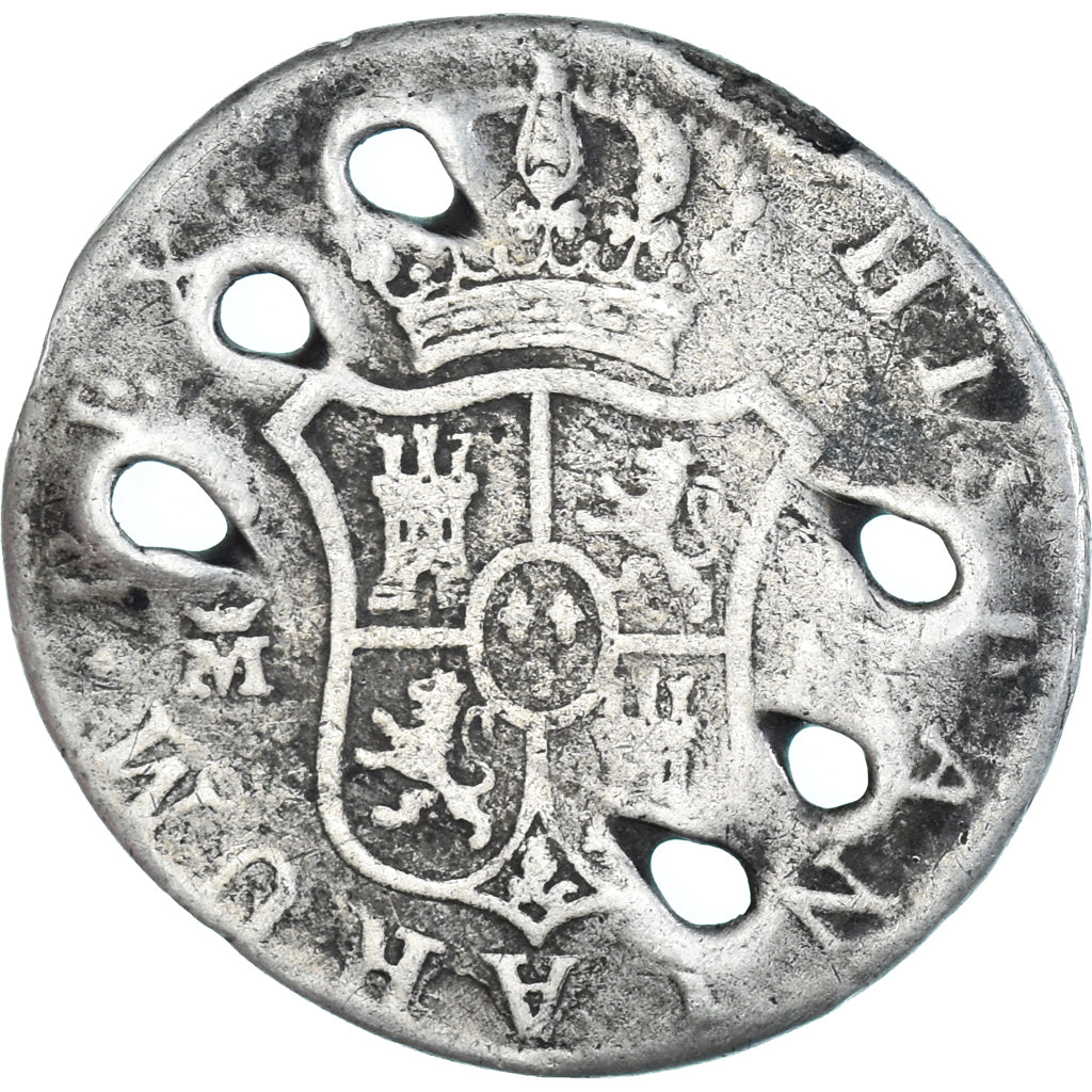 Munten, Spanje, Charles IV, 2 Reales, 1795, Madrid, ZG+, Zilver, KM:430.1