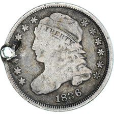Coin, United States, Capped Bust, Dime, 1836, U.S. Mint, VF(20-25), Silver