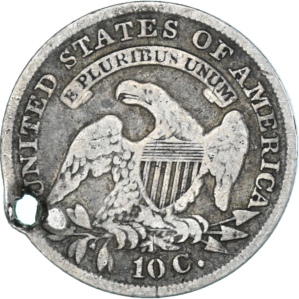 Coin, United States, Capped Bust, Dime, 1836, U.S. Mint, VF(20-25), Silver